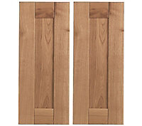 Cooke & Lewis Chesterton Solid Oak Tall corner Cabinet door (W)250mm (H)895mm (T)20mm, Set of 2