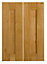 Cooke & Lewis Chesterton Solid Oak Wall corner Cabinet door (W)250mm (H)720mm, Pack of 2