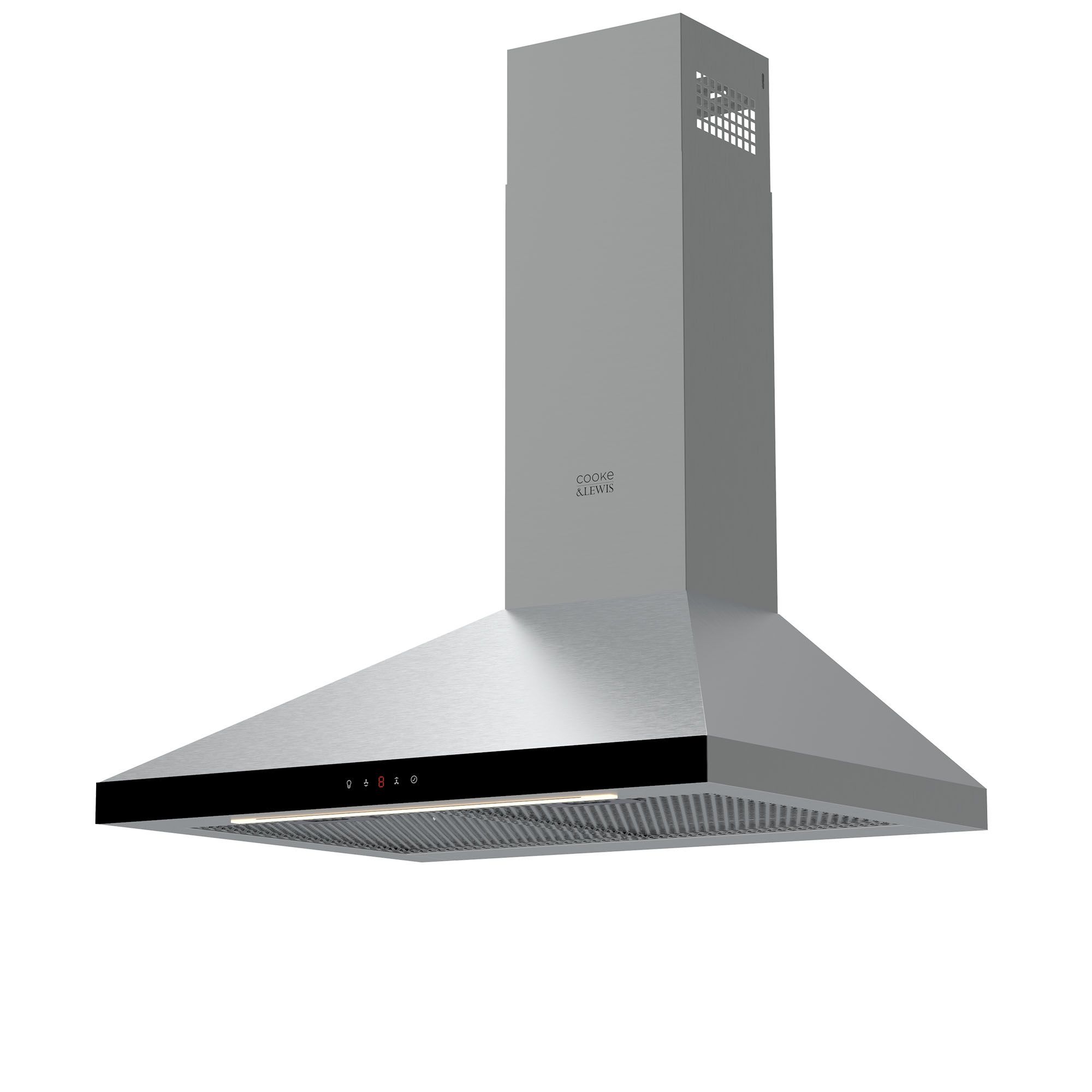 Cooke & Lewis CL60CHRF Mild steel Chimney Cooker hood, (W)60cm Tradepoint