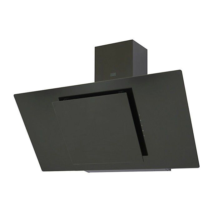 Cooke Lewis CLAGB90 Black Glass stainless steel Angled Cooker