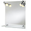 Cooke & Lewis Clarach Rectangular Frameless Illuminated Bathroom mirror (H)600mm (W)500mm