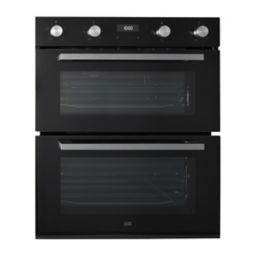Cooke & Lewis CLBUDO89 Black Built-in Double oven