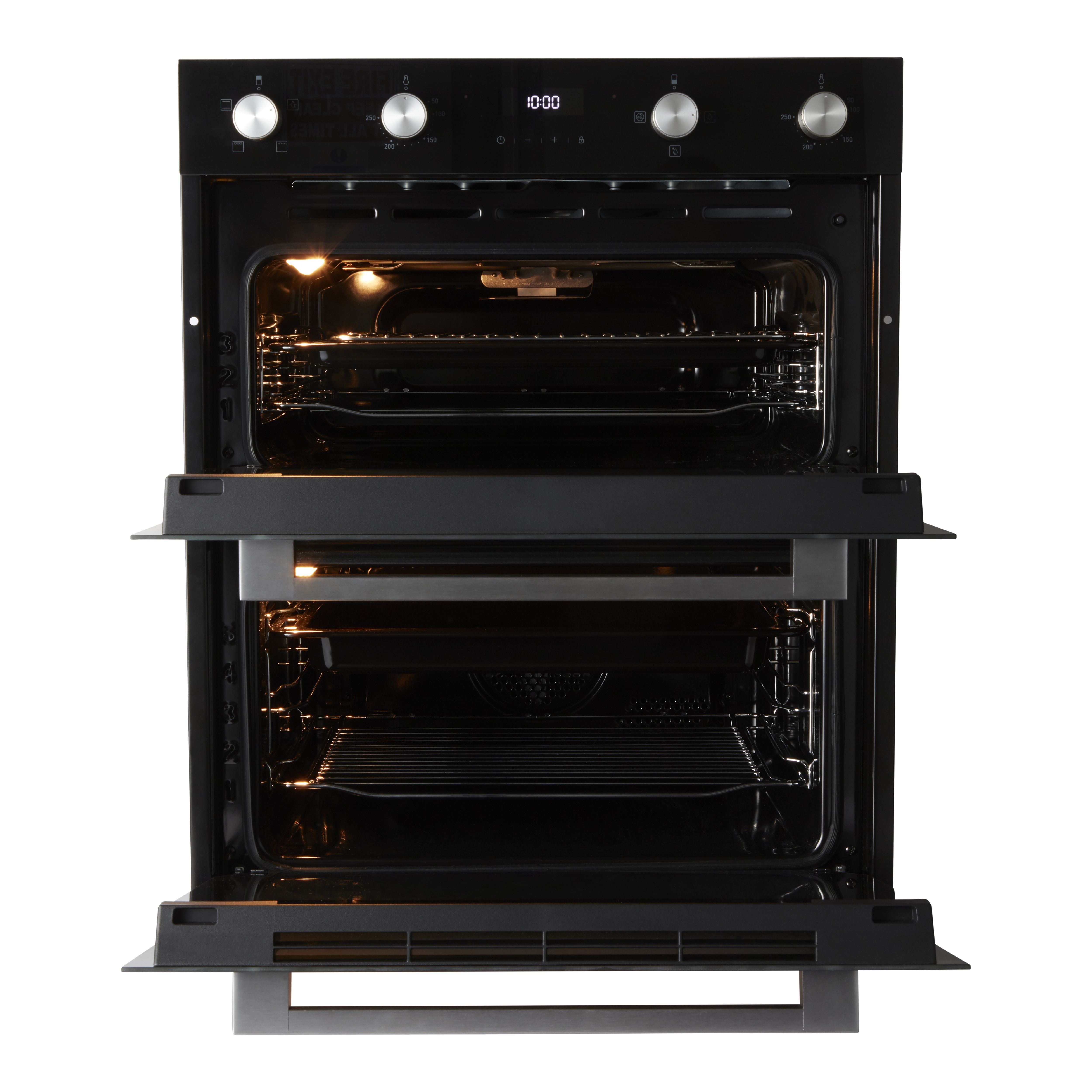 Cooke & Lewis CLBUDO89 Built-in Double oven - Mirrored black