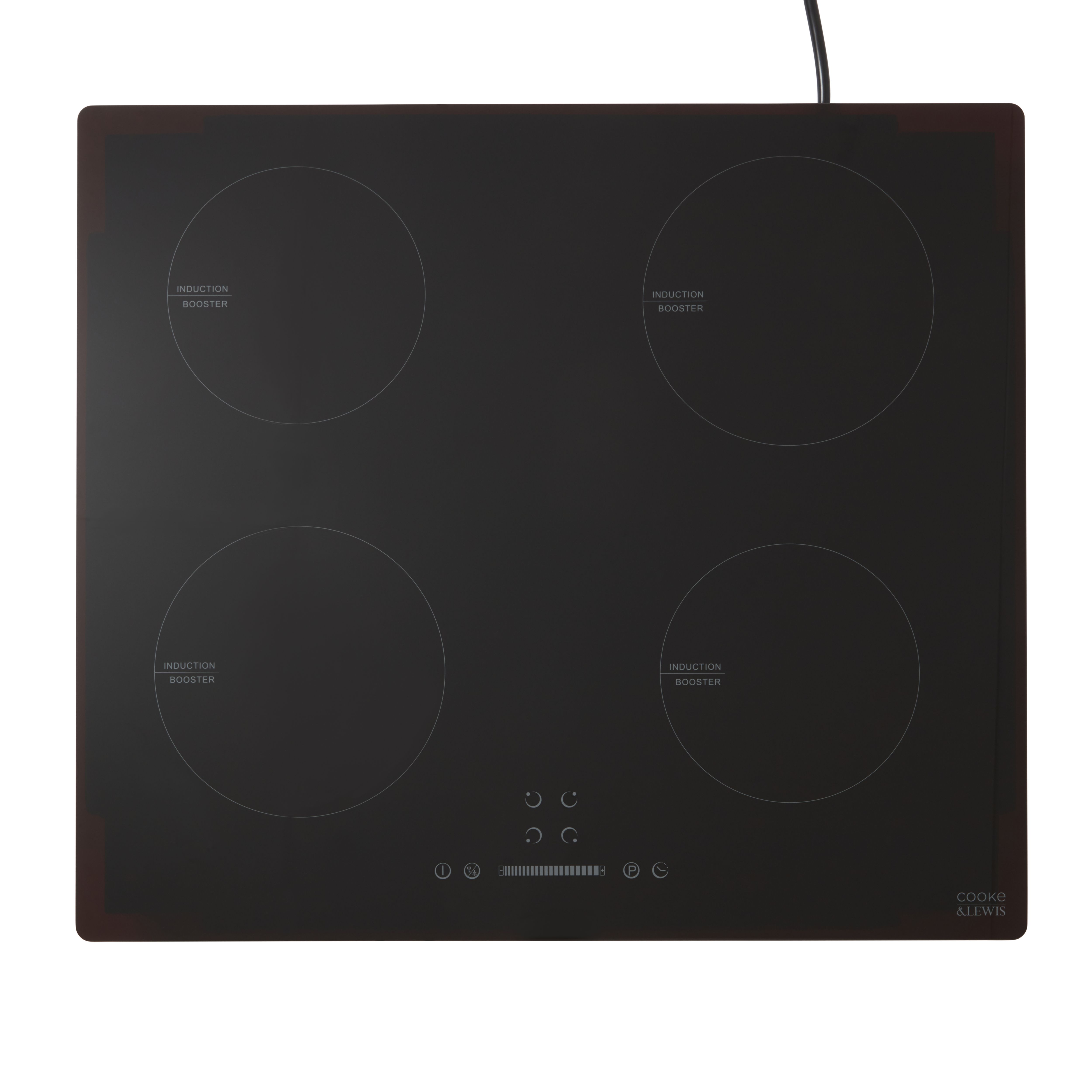 cooke-lewis-clind60erf-4-zone-black-glass-induction-hob-w-590mm