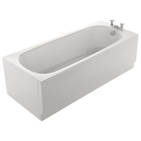 Cooke & Lewis Conway Steel Rectangular White Straight Bath (L)1700mm (W)700mm