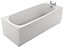 Cooke & Lewis Conway White Steel Rectangular Straight Bath (L)1700mm (W)700mm