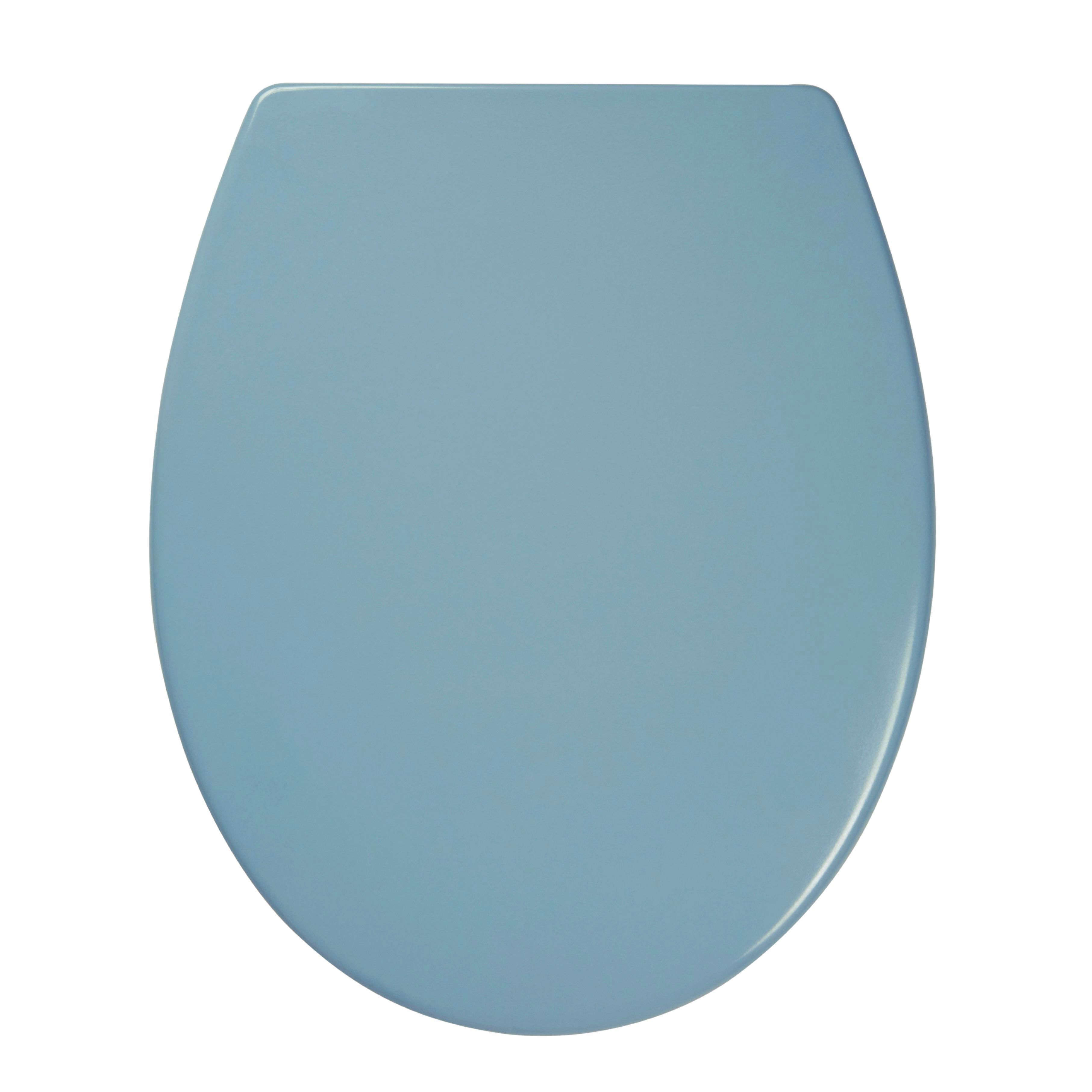 Cooke & Lewis Diani Blue Soft close Toilet seat