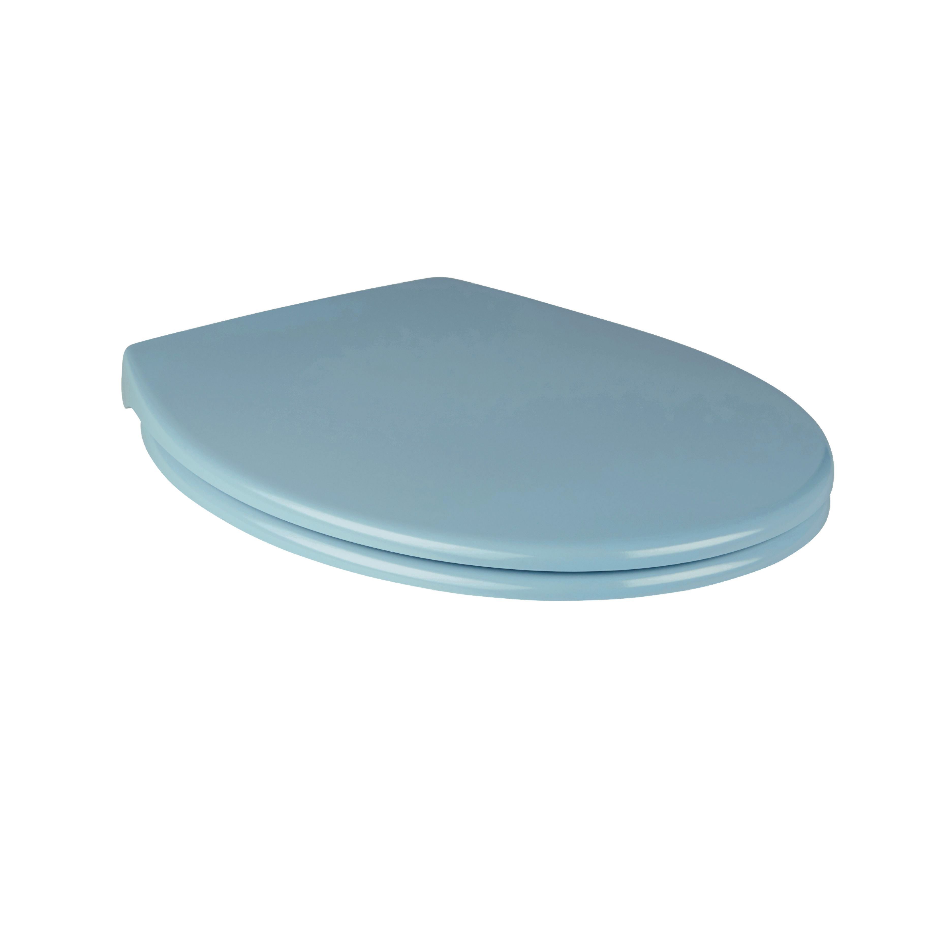 Cooke & Lewis Diani Blue Soft close Toilet seat