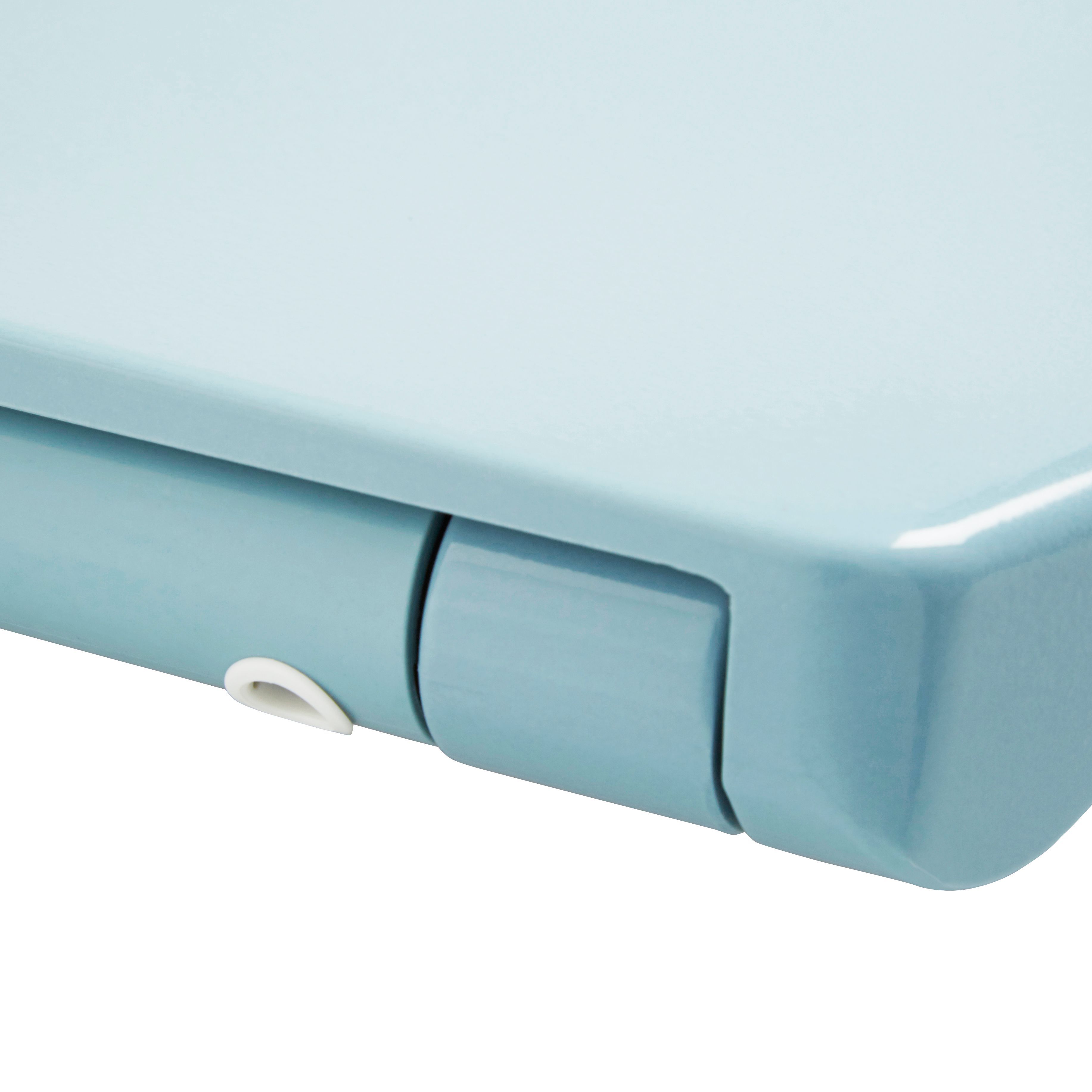 Cooke & Lewis Diani Blue Soft close Toilet seat