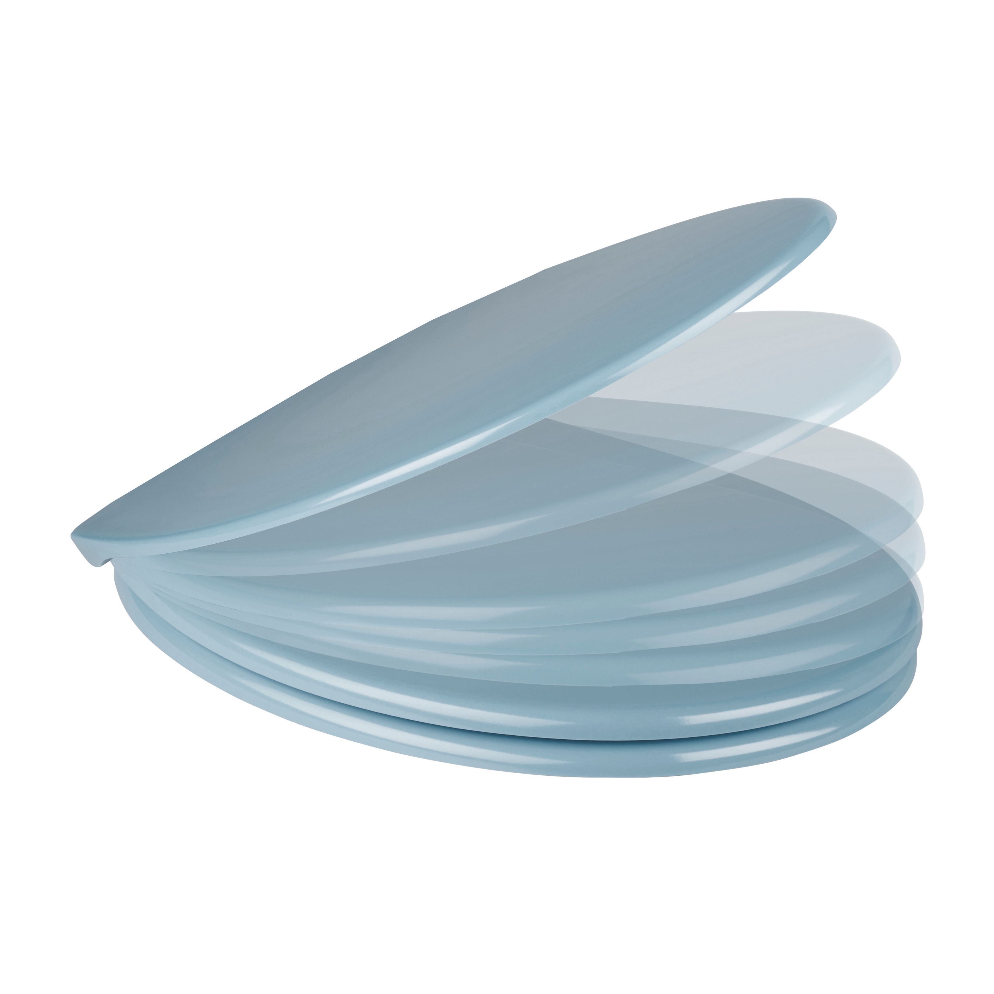 Cooke & Lewis Diani Blue Soft close Toilet seat