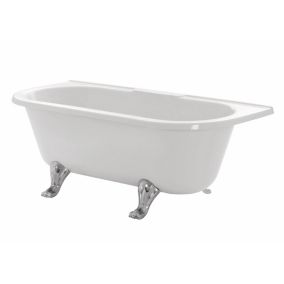 Cooke & Lewis Duchess Oval White Freestanding 0 tap hole Bath (L)1680mm (W)740mm