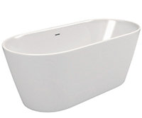 Cooke & Lewis Duchess White Acrylic Oval Freestanding Bath (L)1580mm (W)740mm
