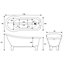 Cooke & Lewis Duchess White Acrylic Oval Freestanding Bath (L)1700mm (W)630mm