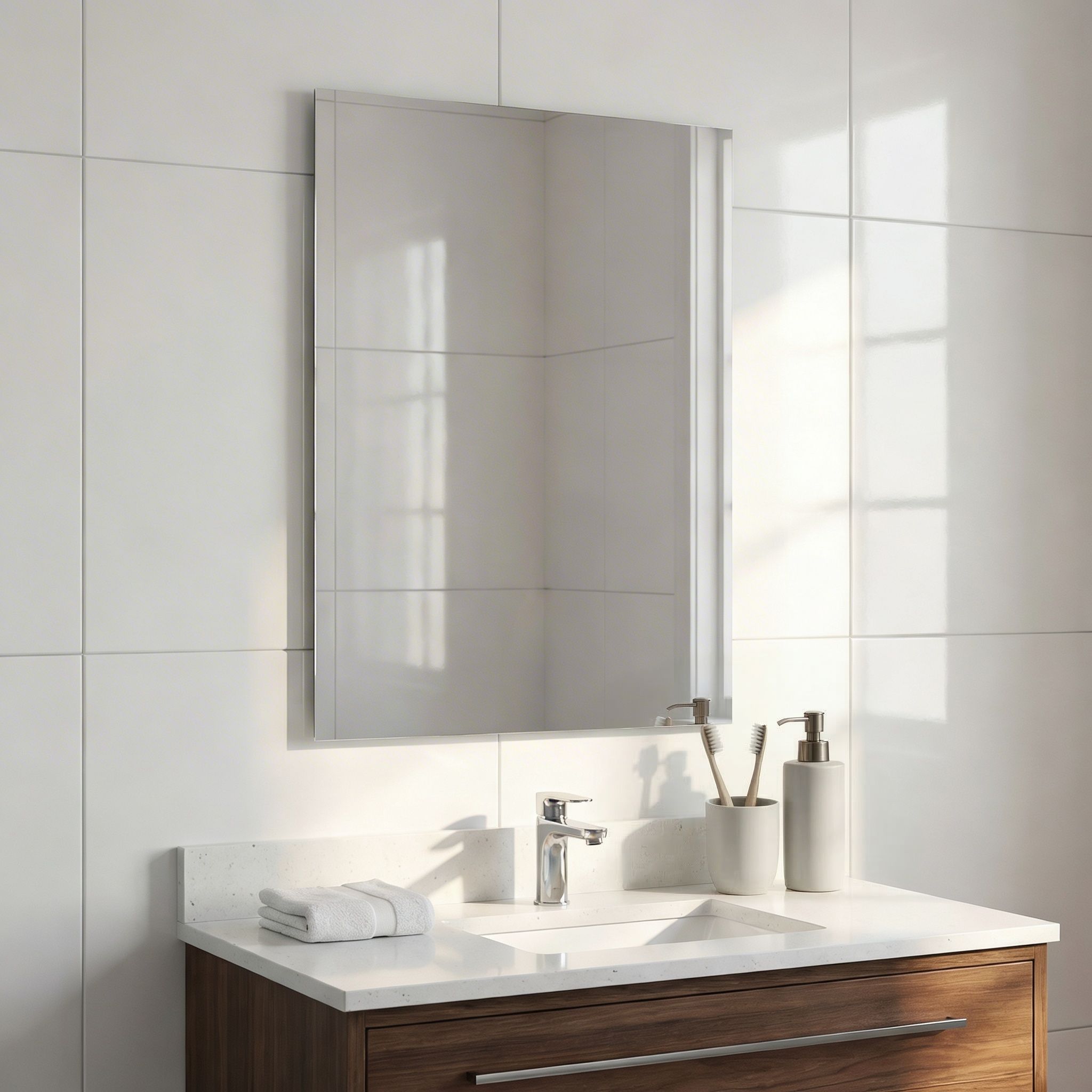 Cooke & Lewis Dunnet Rectangular Bathroom Mirror (H)60cm (W)45cm