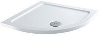 Cooke & Lewis Elements White Quadrant Shower tray (L)90cm (W)90cm (H)4cm