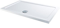 Cooke & Lewis Elements White Rectangular Shower tray (L)120cm (W)76cm (H)4cm