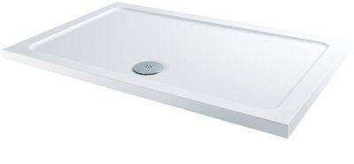 Cooke & Lewis Elements White Rectangular Shower tray (L)120cm (W 