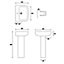 Cooke & Lewis Fabienne Close-coupled Toilet & full pedestal basin