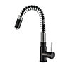 Cooke & Lewis Farin Black Chrome effect Kitchen Side lever Tap