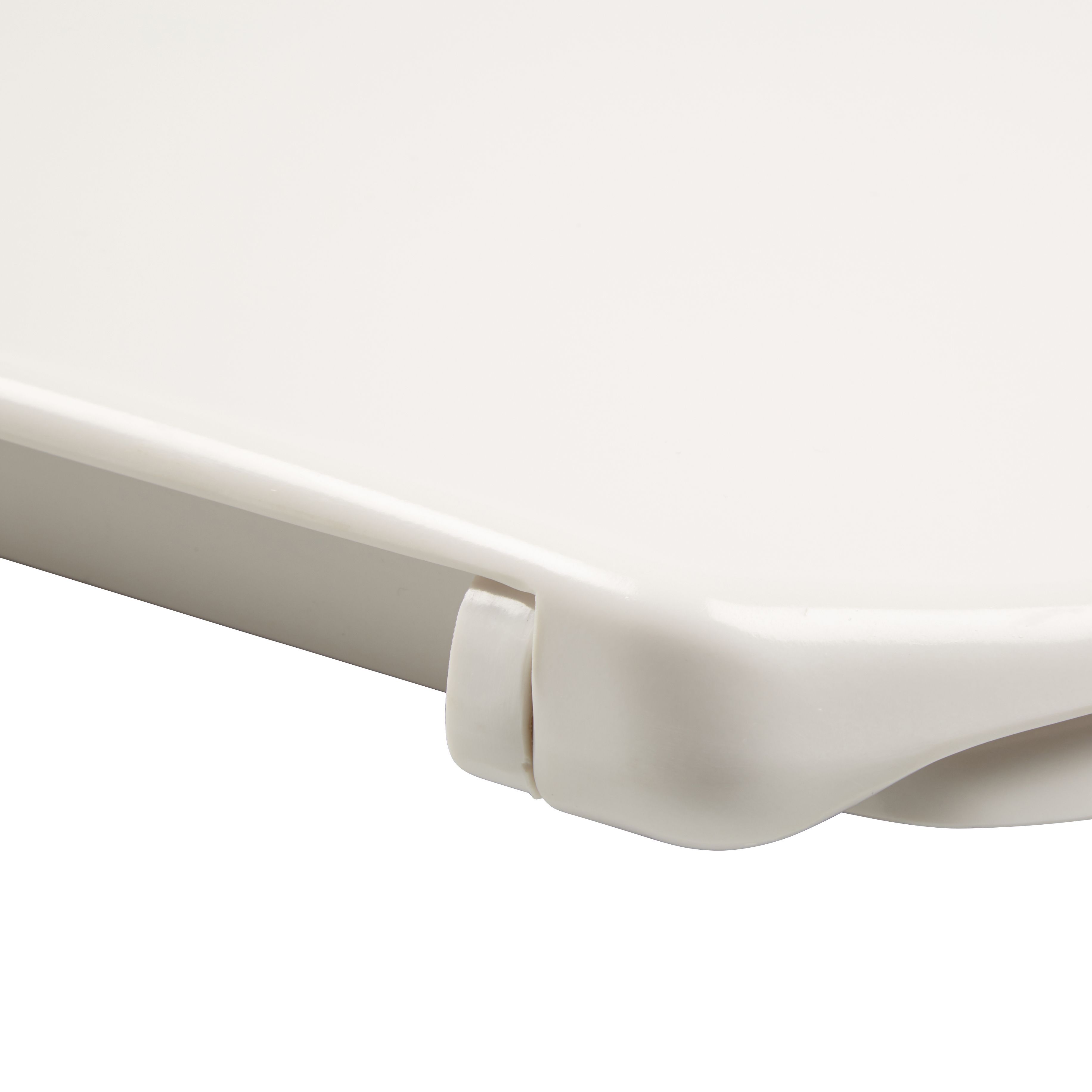 Cooke & Lewis Genoa White Standard Soft close Toilet seat