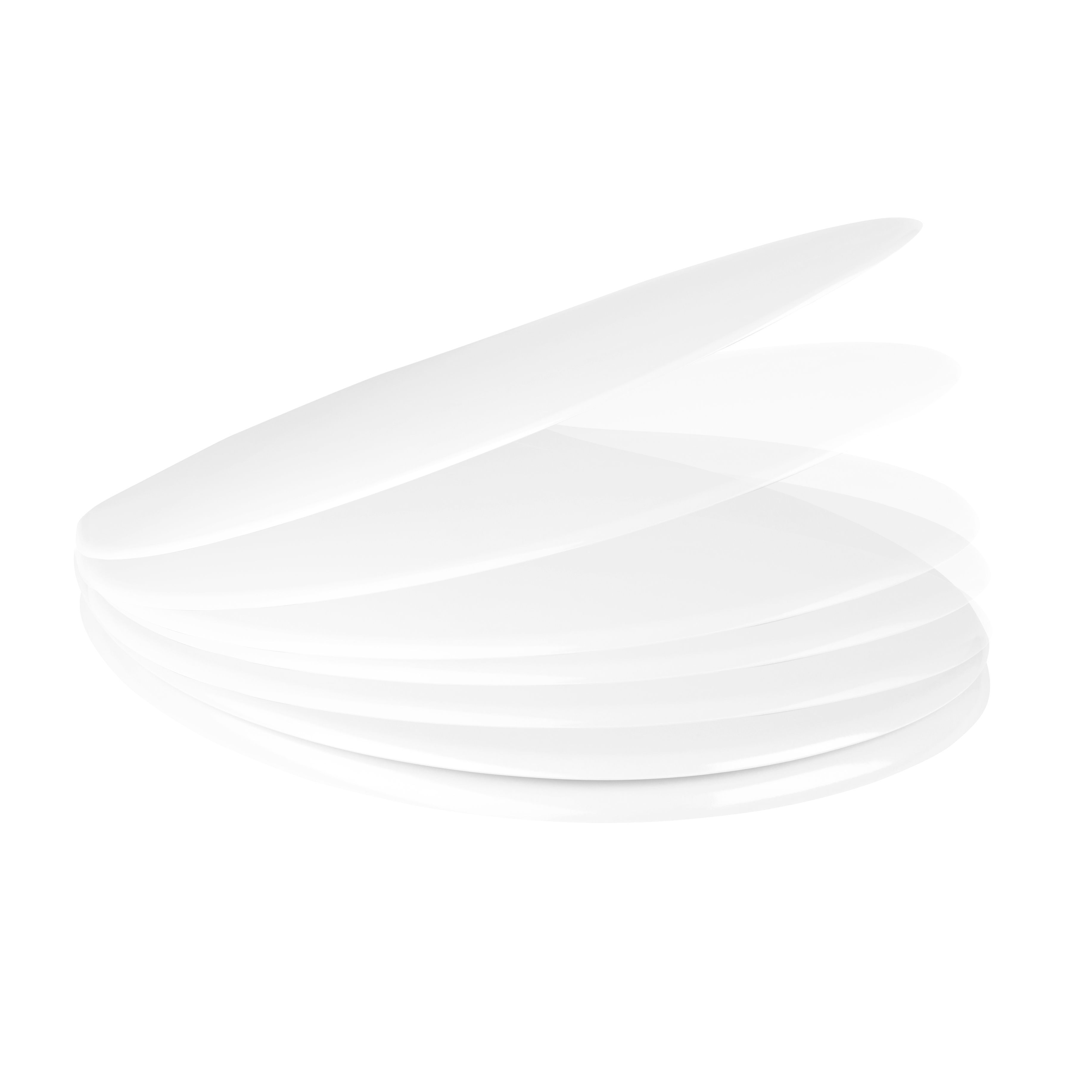 Cooke & Lewis Genoa White Standard Soft close Toilet seat