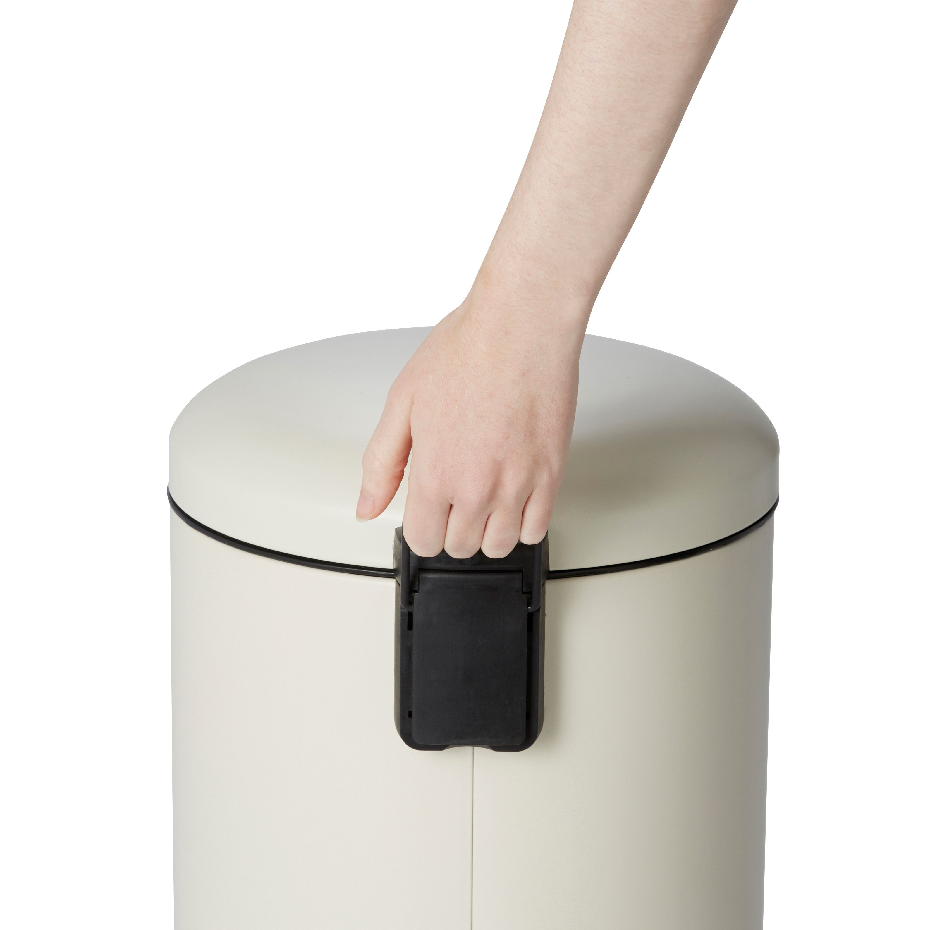 Cooke & Lewis Gerra Cream Metal Pedal Bin - 30L