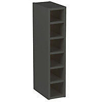 Cooke & Lewis Gloss Anthracite Style Anthracite Wine rack cabinet, (H)720mm (W)150mm