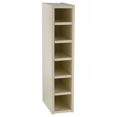 Cooke Lewis Gloss Cream Style Cream Tall Wine rack cabinet H