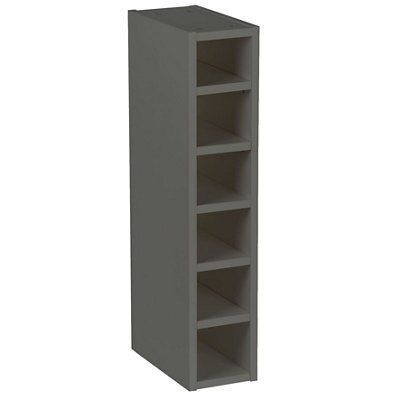 Cooke Lewis Gloss Grey Style Grey Wine rack H 720mm W 150mm