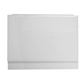 Cooke & Lewis Gloss Medium-density fibreboard (MDF) White End Bath panel (W)685mm