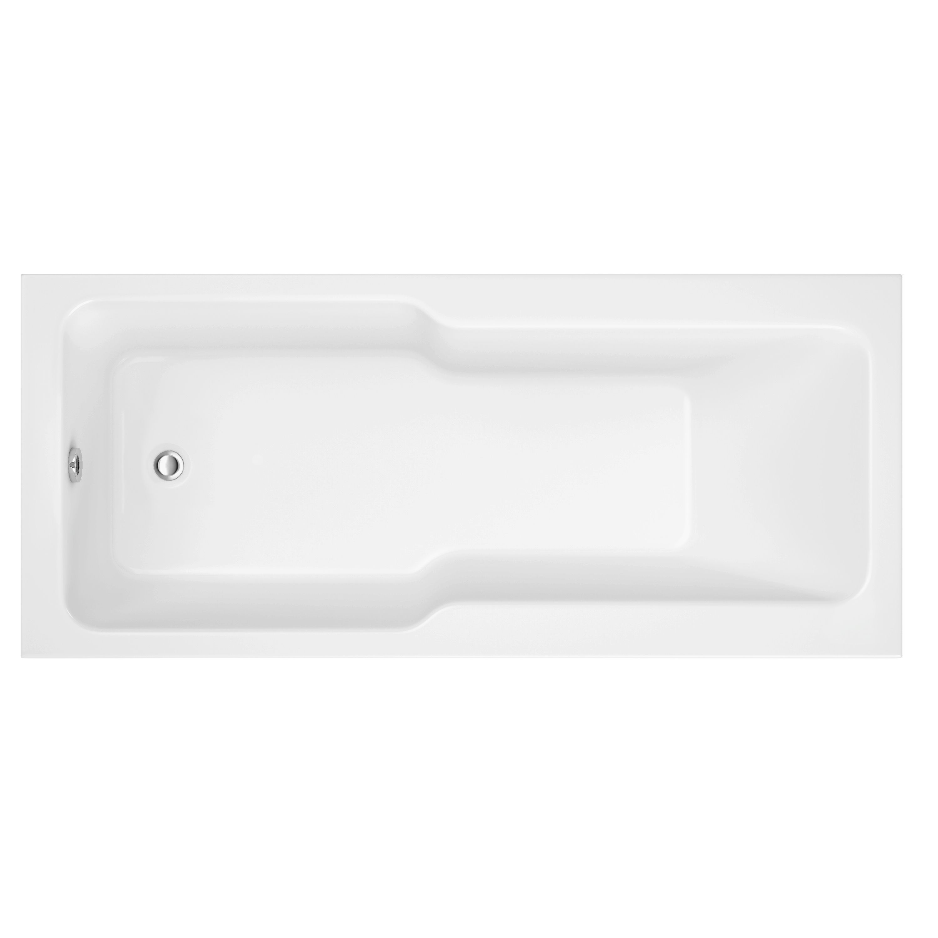 Cooke Lewis Gloss White Modern Acrylic Rectangular Shower Bath