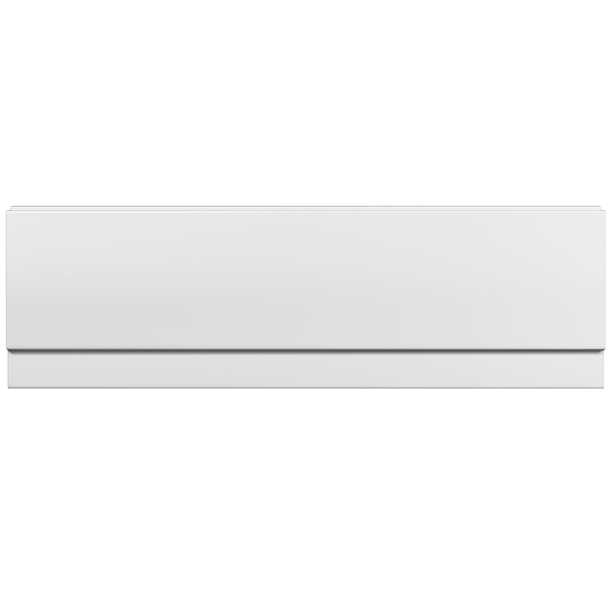 Cooke & Lewis Gloss White Straight Front Bath panel (W)1800mm