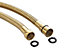 Cooke & Lewis Gold effect Brass Shower hose, (L)1.75m