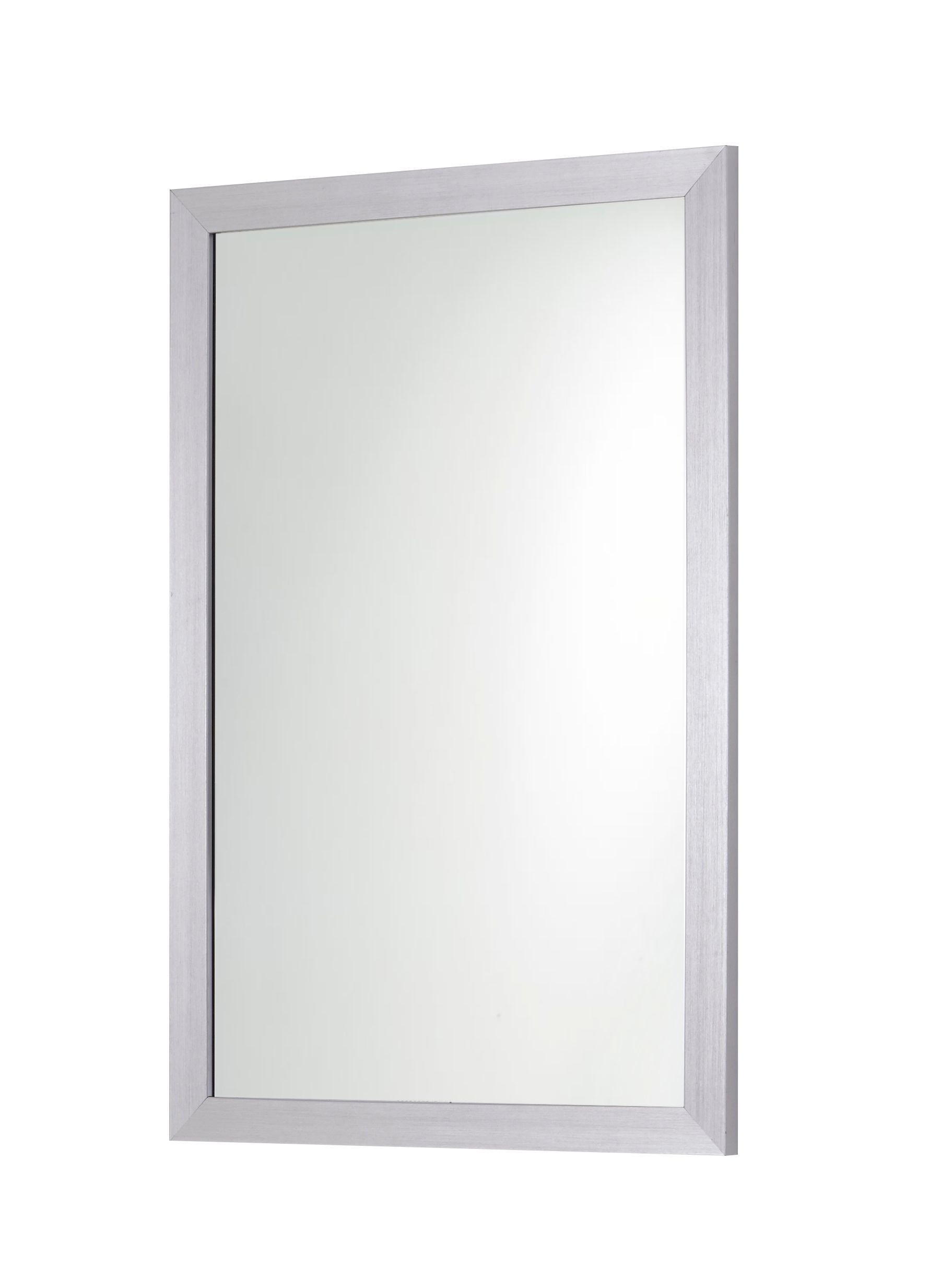 Cooke & Lewis Golspie Grey Rectangular Bathroom Mirror (H)60cm (W)45cm