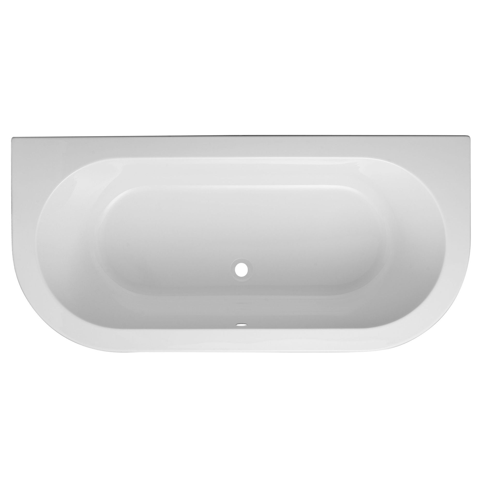 Cooke & Lewis Helena Acrylic Oval 12 Curved Bath, panel & air spa set, (L)1700mm (W)800mm