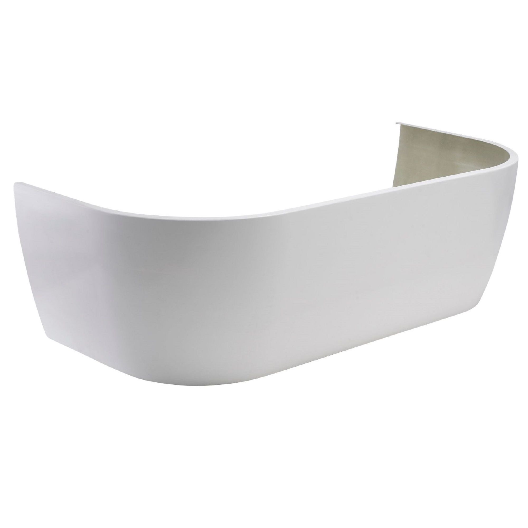 Cooke & Lewis Helena Acrylic Oval 12 Curved Bath, panel & air spa set, (L)1700mm (W)800mm