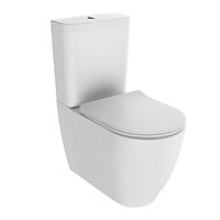 Cooke & Lewis Helena White Close-coupled Toilet with Soft close seat