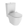 Cooke & Lewis Helena White Open back close-coupled Toilet with Soft close seat