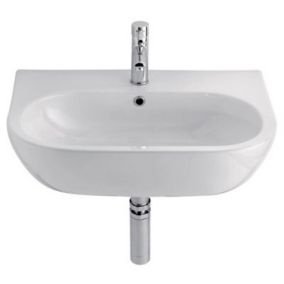 Cooke & Lewis Helena White Wall-mounted Cloakroom Basin (W)58cm