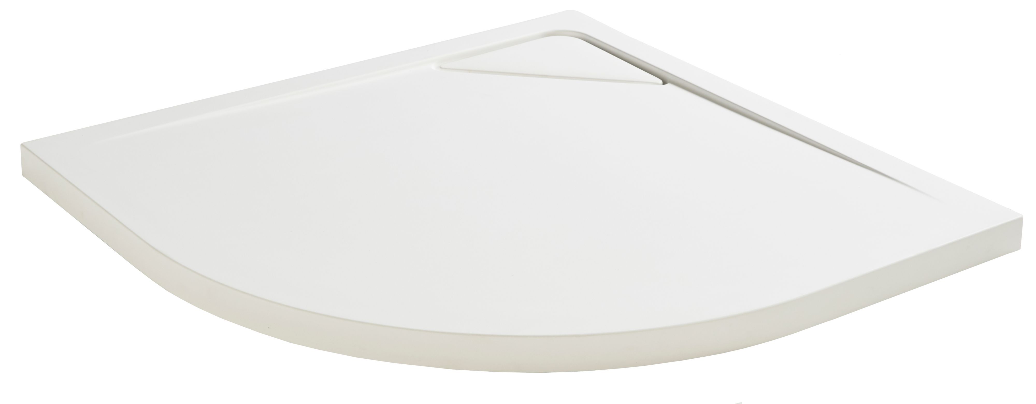 Cooke & Lewis Helgea Matt White Quadrant Shower tray (L)80cm (W)80cm (H)4.5cm