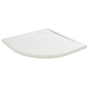 Cooke & Lewis Helgea Matt White Quadrant Shower tray (L)90cm (W)90cm (H)4.5cm