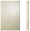 Cooke & Lewis High gloss Cream Curved Base pilaster, (H)900mm