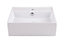 Cooke & Lewis Koura White Square Counter-mounted Counter top Basin (W)46.5cm