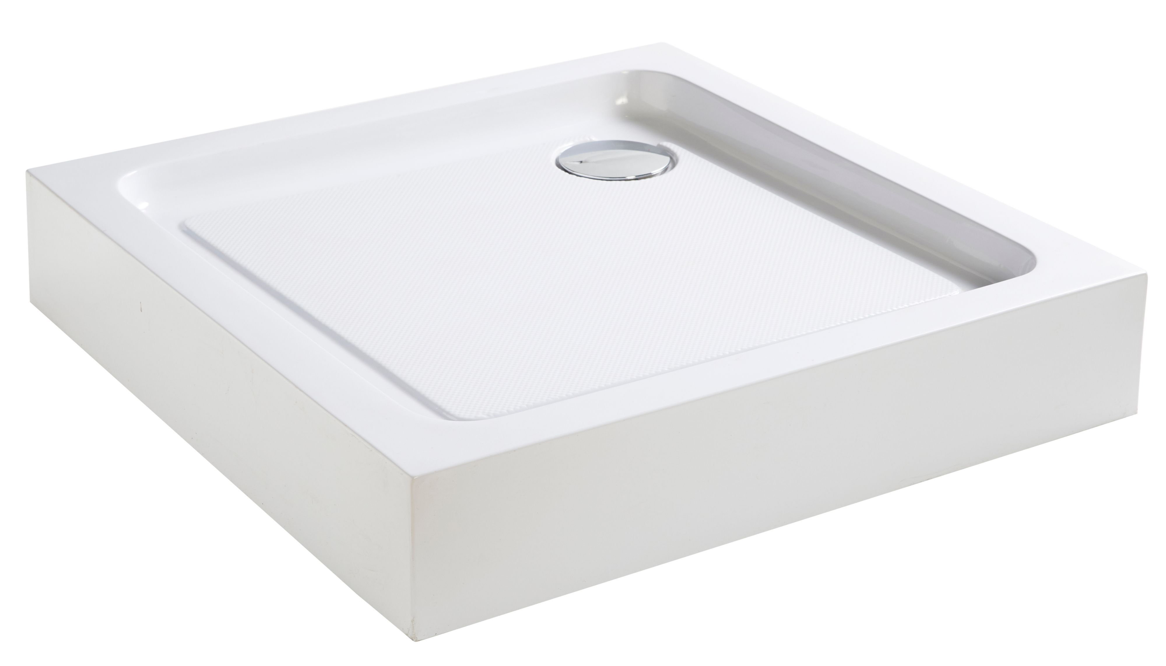 Cooke & Lewis Lagan Gloss White Square Shower tray (L)80cm (W)80cm (H)15cm