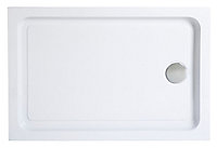 Cooke & Lewis Lagan White Rectangular Shower tray (L)120cm (W)76cm (H)15cm