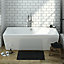 Cooke & Lewis Lana White Acrylic Rectangular Freestanding Bath (L)1700mm (W)750mm