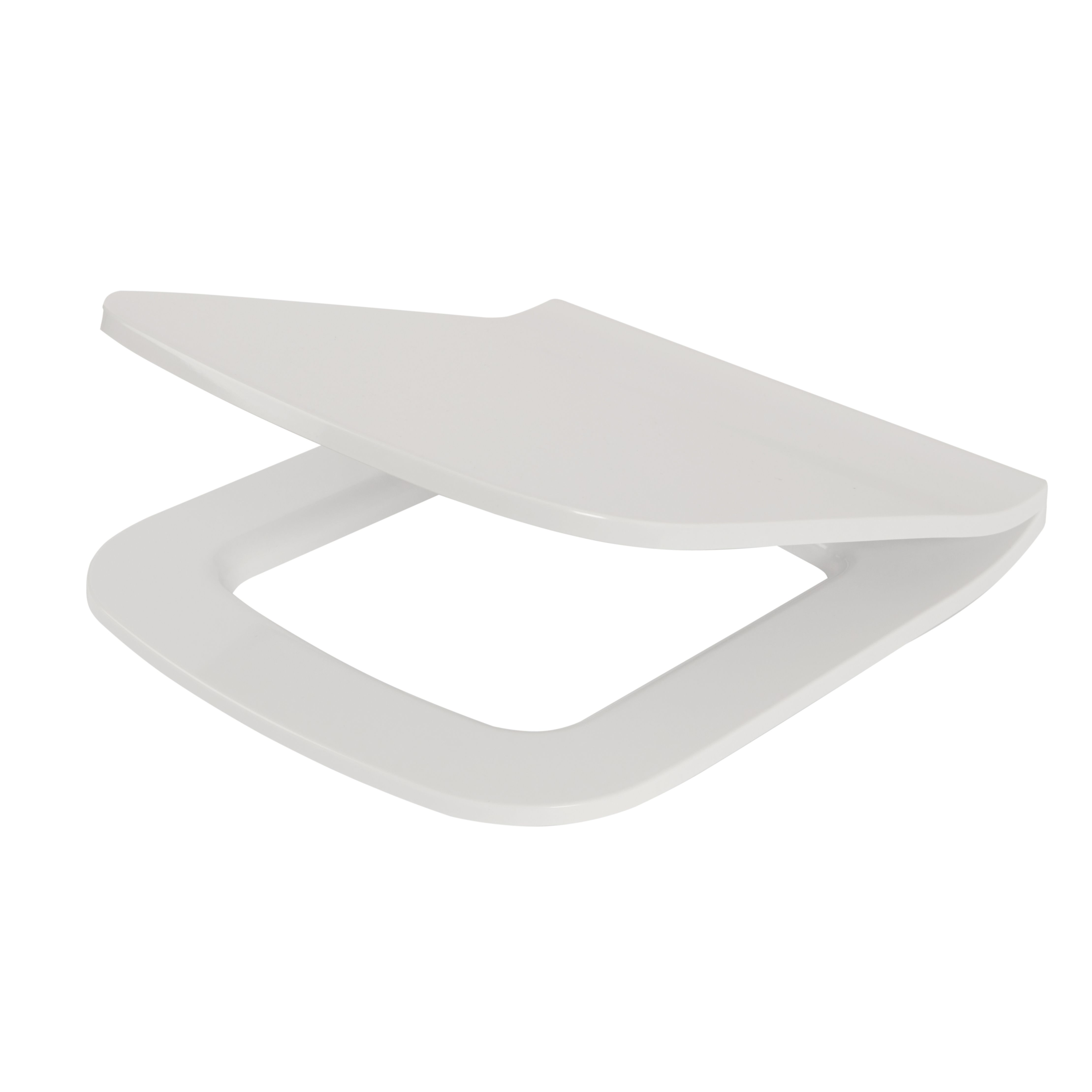 Cooke & Lewis Lanzo White Soft close Toilet seat Tradepoint