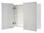 Cooke & Lewis Lesina White Double Cabinet with Mirrored door (H)500mm (W)600mm