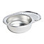 Cooke & Lewis Liebig Inox Stainless steel 1 Bowl Sink & drainer 450mm x 570mm