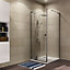Cooke & Lewis Luxuriant Clear Silver effect Universal Square Shower enclosure with Hinged door (W)90cm (D)90cm